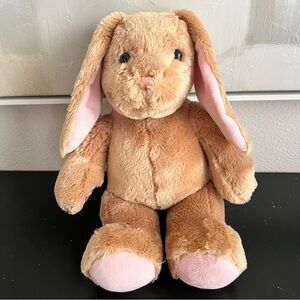 Build-A-Bear Tan Bunny with Pink Ear and Paw Accents